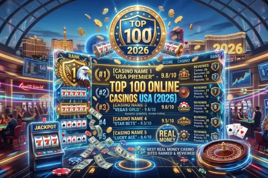 Top 100 Online Casinos USA (2026) – Best Real Money Casino Sites Ranked & Reviewed